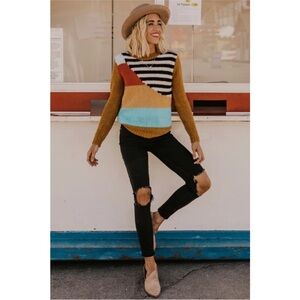 Roolee Mona-Jean Colorblock Sweater, medium